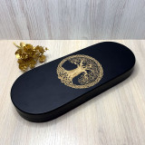 Купити Sadhu Board «Tree of Life-Hexagon» Black Pitch - 10mm по вигідній ціні в Києві, Житомирі, Україні Sadhu Board «Tree of Life-Hexagon» Black Pitch - 10mm