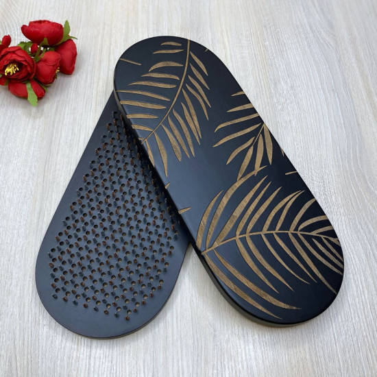 Sadhu Board BLACK «Leaves» 50/50 Pitch - 10mm
