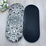 Sadhu Board BLACK «Chakras» White patina Pitch - 10mm