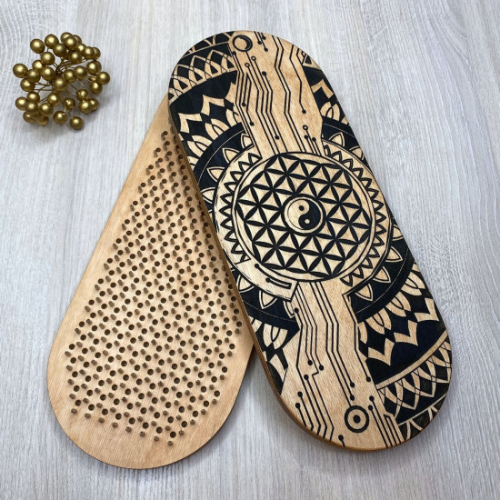 Купити Sadhu Board «Hexagon» Black patina Pitch - 10mm по вигідній ціні в Києві, Житомирі, Україні Sadhu Board «Hexagon» Black patina Pitch - 10mm
