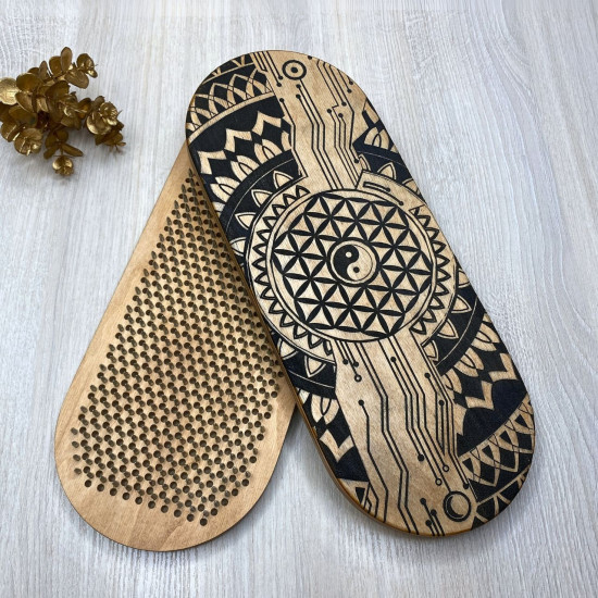 Купити Sadhu Board TON «Hexagon» Black patina Pitch - 8mm по вигідній ціні в Києві, Житомирі, Україні Sadhu Board TON «Hexagon» Black patina Pitch - 8mm