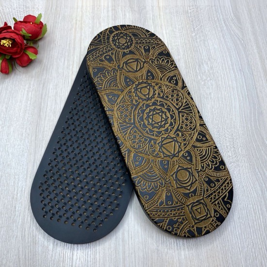 Sadhu Board BLACK «Chakras» Golden patina Pitch - 10mm