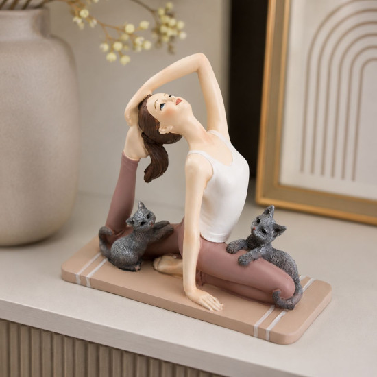 Artificial stone figurine «Hatha Yoga» 14 cm