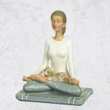 Artificial stone figurine «Yoga Lotus» 13 cm