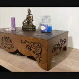 Купити Meditation table «Lotus» brown 47 cm по вигідній ціні в Києві, Житомирі, Україні Meditation table «Lotus» brown 47 cm