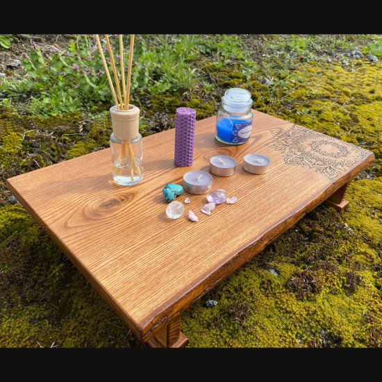 Купити Meditation table «Мandala» brown 50 cm по вигідній ціні в Києві, Житомирі, Україні Meditation table «Мandala» brown 50 cm