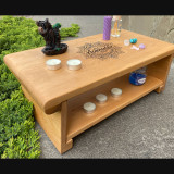 Купити Meditation table «Namaste» 55 cm with shelf по вигідній ціні в Києві, Житомирі, Україні Meditation table «Namaste» 55 cm with shelf