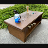 Купити Meditation table «Namaste» brown 55 cm with shelf по вигідній ціні в Києві, Житомирі, Україні Meditation table «Namaste» brown 55 cm with shelf