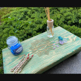 Купити Meditation table «Namaste» green 40 cm по вигідній ціні в Києві, Житомирі, Україні Meditation table «Namaste» green 40 cm