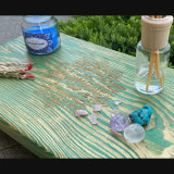Купити Meditation table «Namaste» green 40 cm по вигідній ціні в Києві, Житомирі, Україні Meditation table «Namaste» green 40 cm