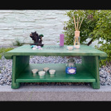 Купити Meditation table «Namaste» green 55 cm with shelf по вигідній ціні в Києві, Житомирі, Україні Meditation table «Namaste» green 55 cm with shelf