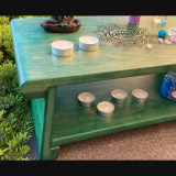 Купити Meditation table «Namaste» green 55 cm with shelf по вигідній ціні в Києві, Житомирі, Україні Meditation table «Namaste» green 55 cm with shelf